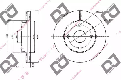 Тормозной диск DJ PARTS BD2014